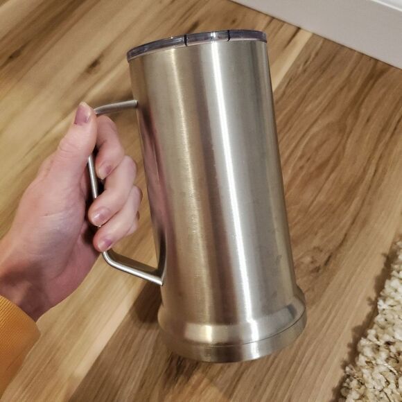 XPAC 22 Ounce Beer Stein with Lid and Handle Stainless Steel - Picture 7 of 10